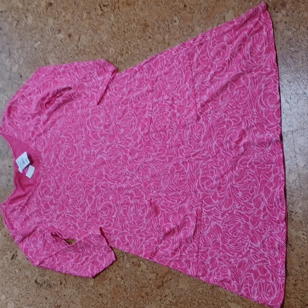 Fresh Produce Pink Waves Dalia A-Line Dress Size L NWT
